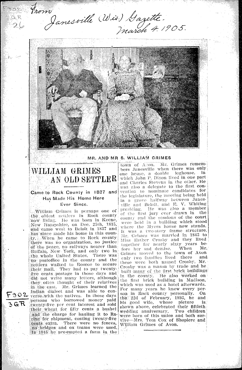  Source: Janesville Gazette Topics: Voyages and Travels Date: 1905-03-04