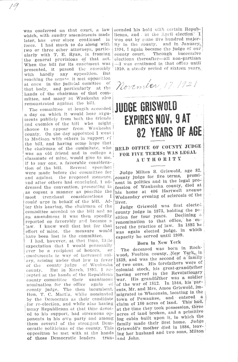  Source: Waukesha Freeman Topics: Education Date: 1921-12-08