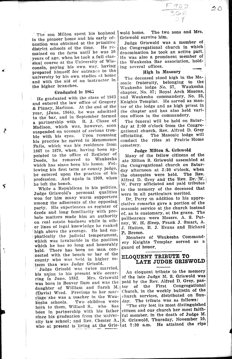  Source: Waukesha Freeman Topics: Education Date: 1921-12-08