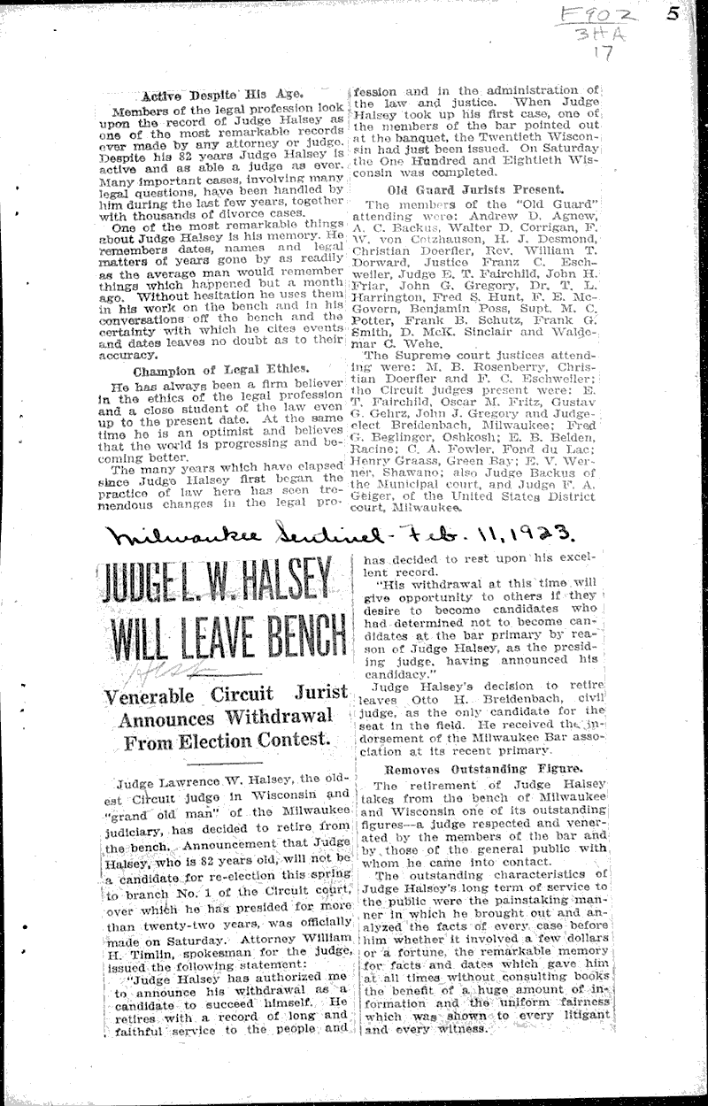  Source: Milwaukee Sentinel Topics: Government and Politics Date: 1922-12-02