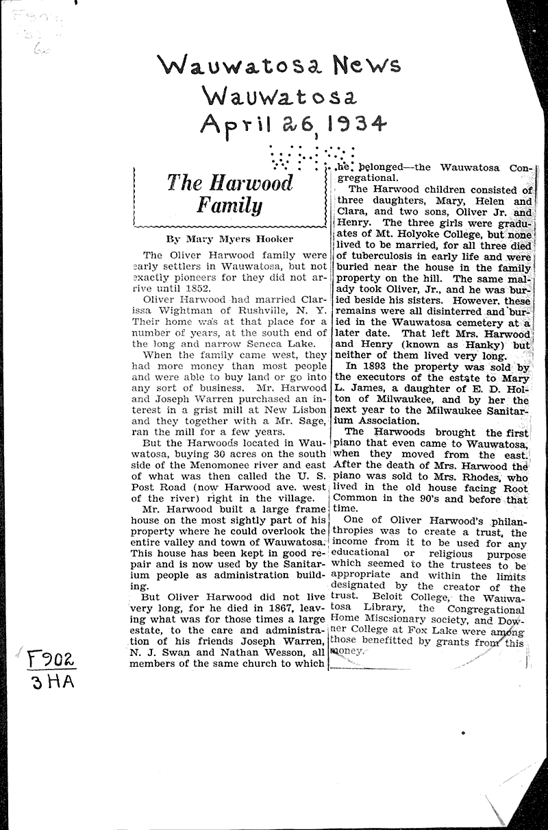  Source: Wauwatosa News Date: 1934-04-26