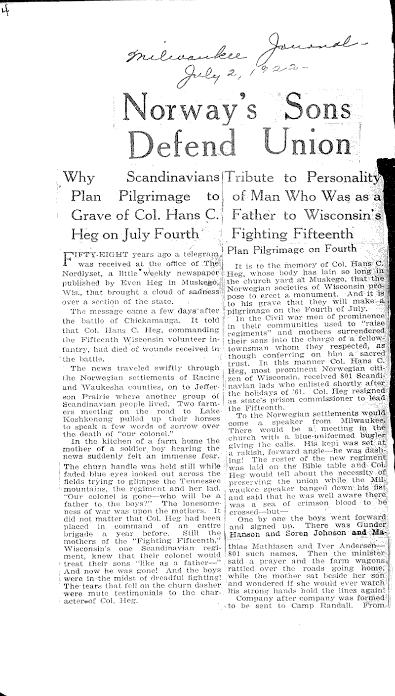  Source: Milwaukee Journal Date: 1922-07-02