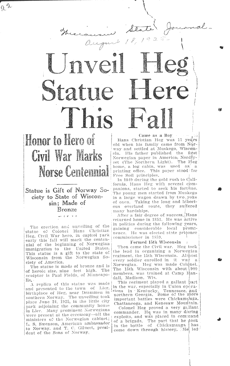  Source: Wisconsin State Journal Date: 1925-08-18