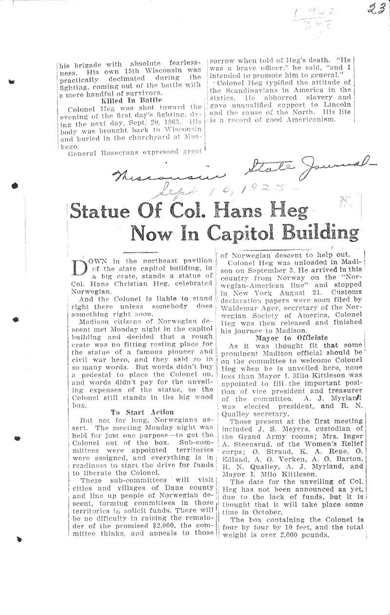  Source: Wisconsin State Journal Date: 1925-09-10