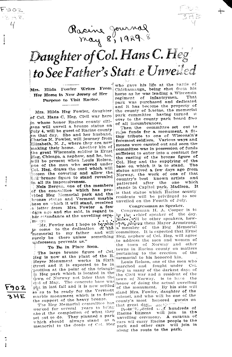  Source: Racine Journal Date: 1928-05-08