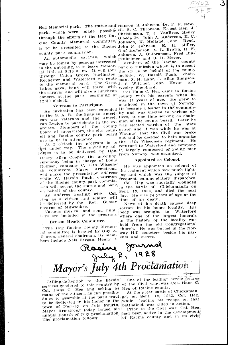  Source: Racine Journal Date: 1928-06-25