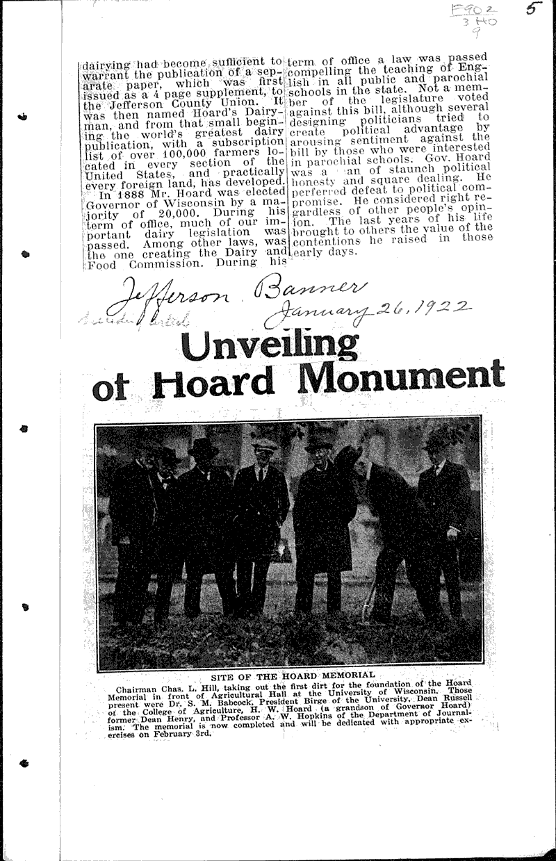  Source: Fort Atkinson Union Topics: Architecture Date: 1922-01-27