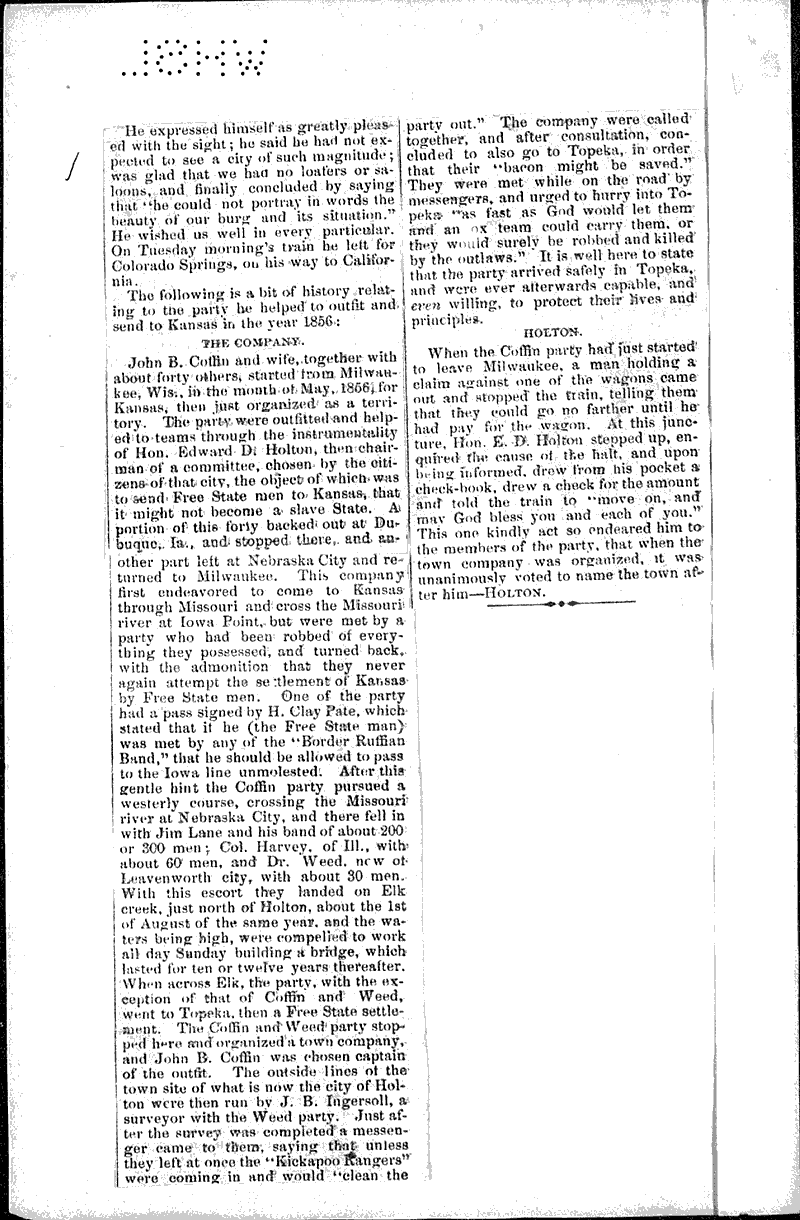  Source: Holton Recorder (KS) Date: 1879-12-11