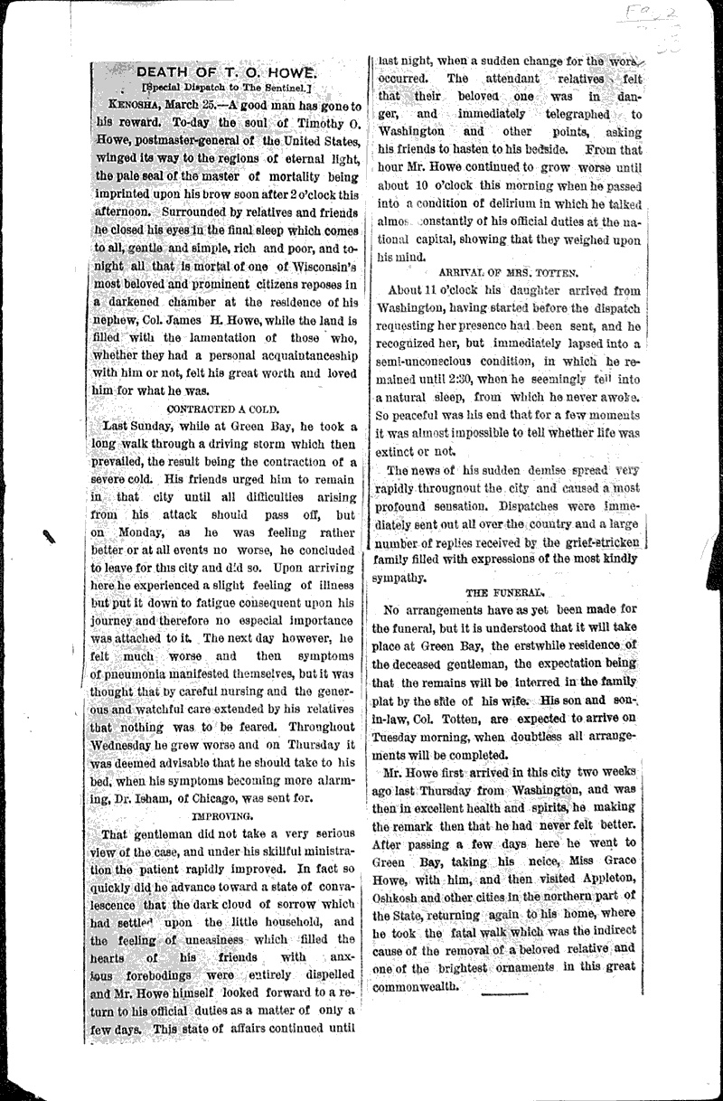  Source: Milwaukee Sentinel Topics: Government and Politics Date: 1883-03-26