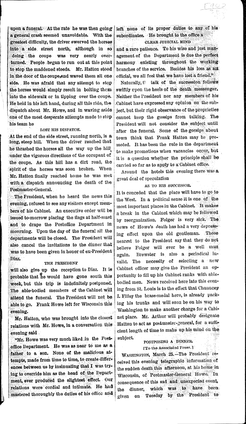  Source: Milwaukee Sentinel Topics: Government and Politics Date: 1883-03-26