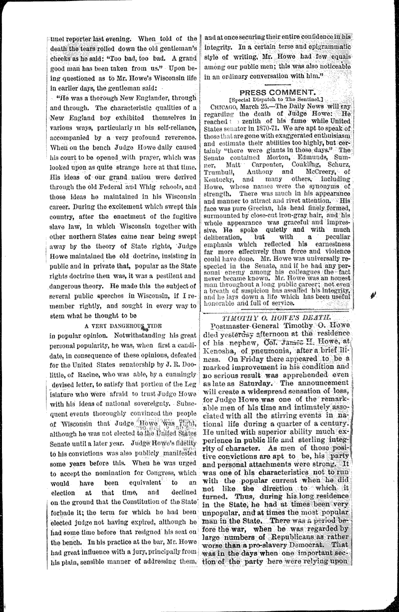  Source: Milwaukee Sentinel Topics: Government and Politics Date: 1883-03-26