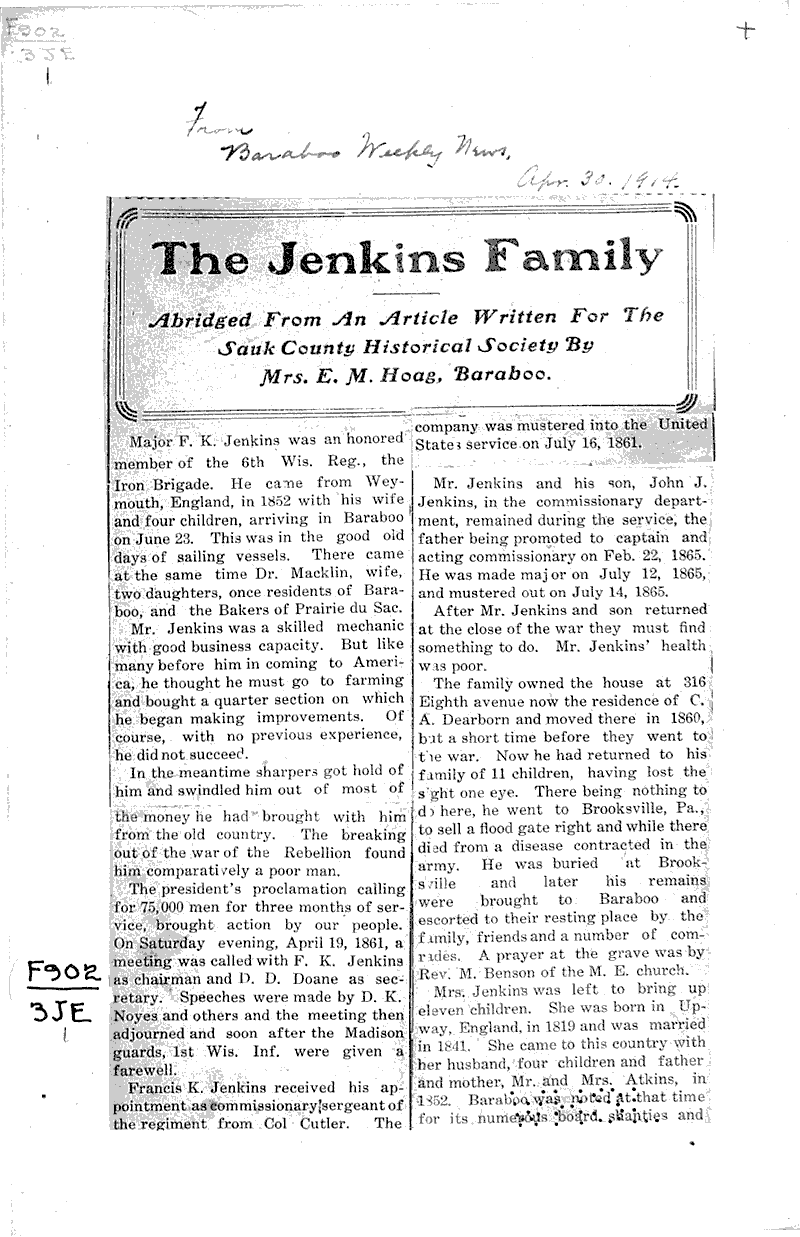  Source: Baraboo Weekly News Date: 1914-04-30