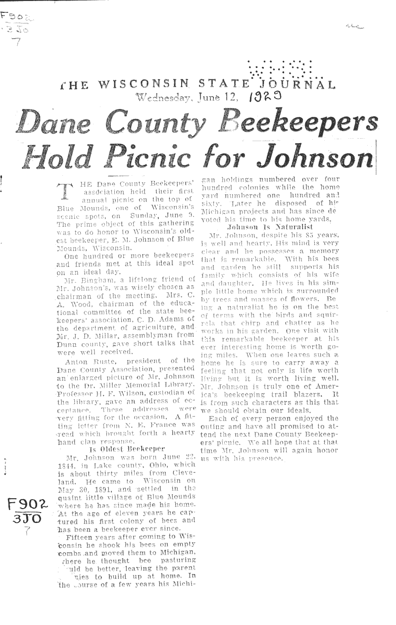  Source: Wisconsin State Journal Date: 1929-06-12