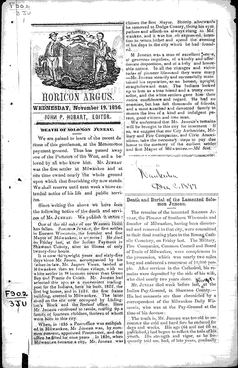  Topics: Government and Politics Date: 1856-12-02