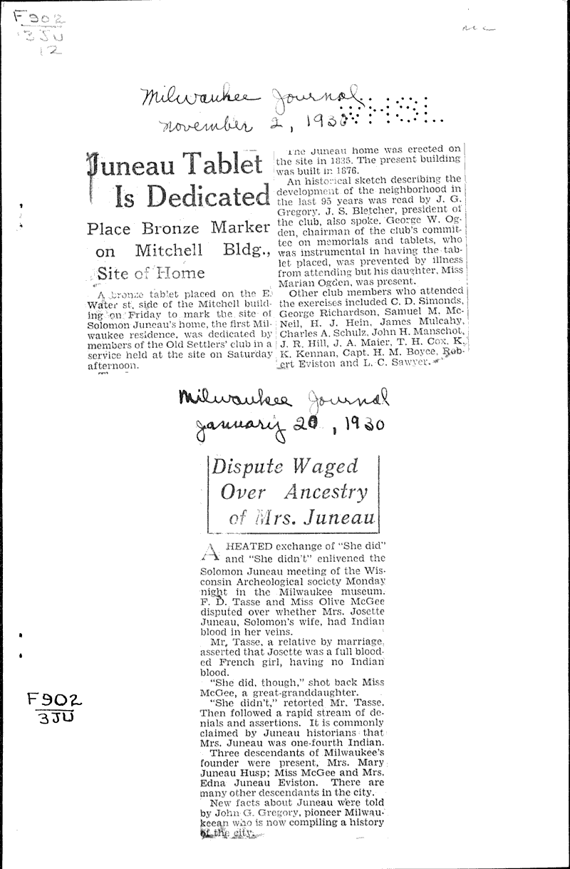 Source: Milwaukee Journal Topics: Government and Politics Date: 1930-11-02