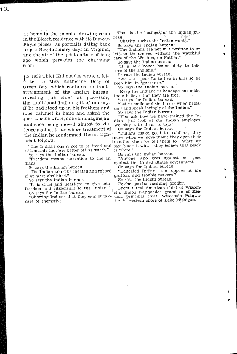  Source: Milwaukee Journal Topics: Indians and Native Peoples Date: 1931-05-31