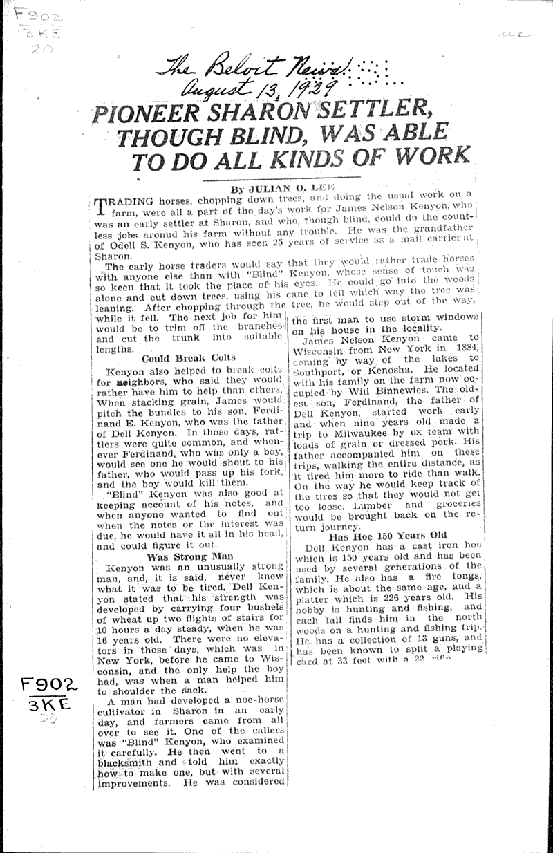  Source: Beloit News Date: 1929-08-13
