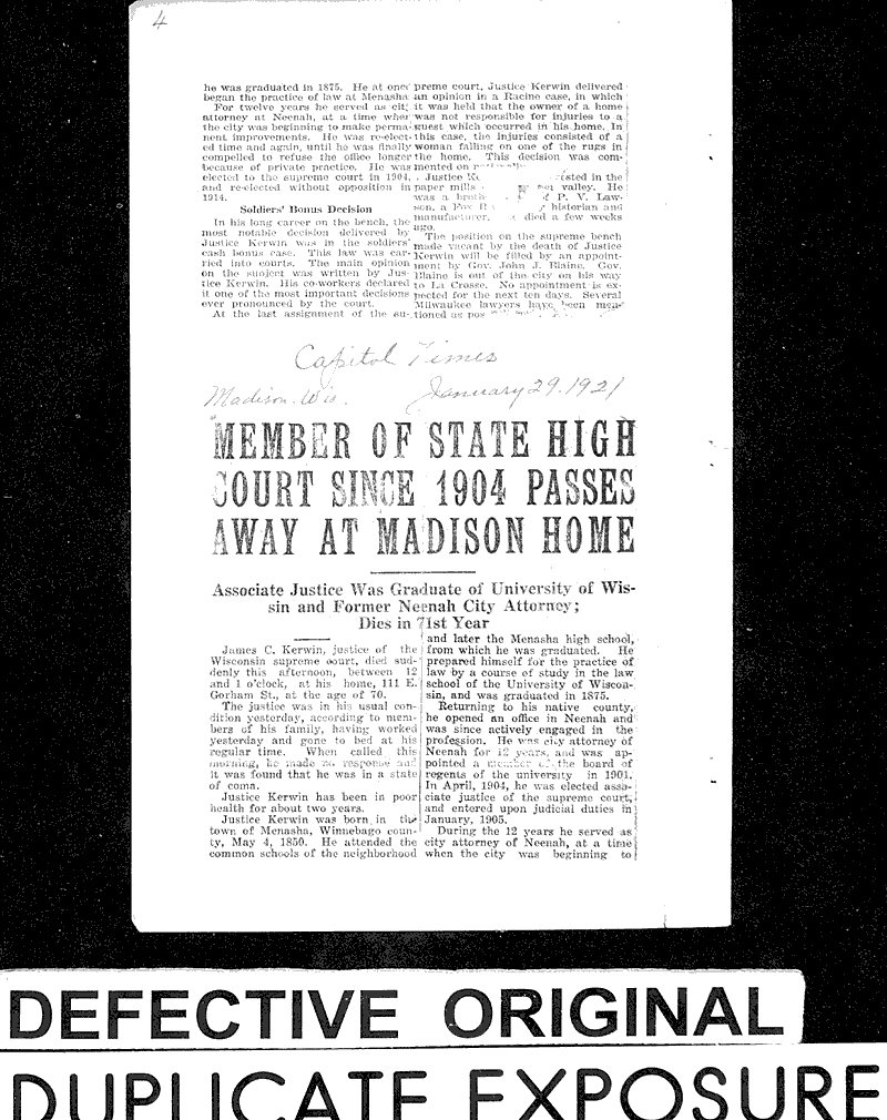  Source: Milwaukee Journal Date: 1921-01-29