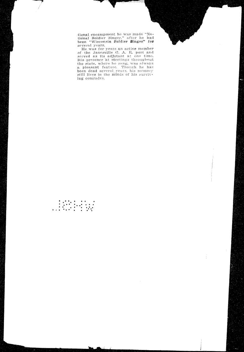 Edwin O. Kimberley who cheered armies with his singing Newspaper