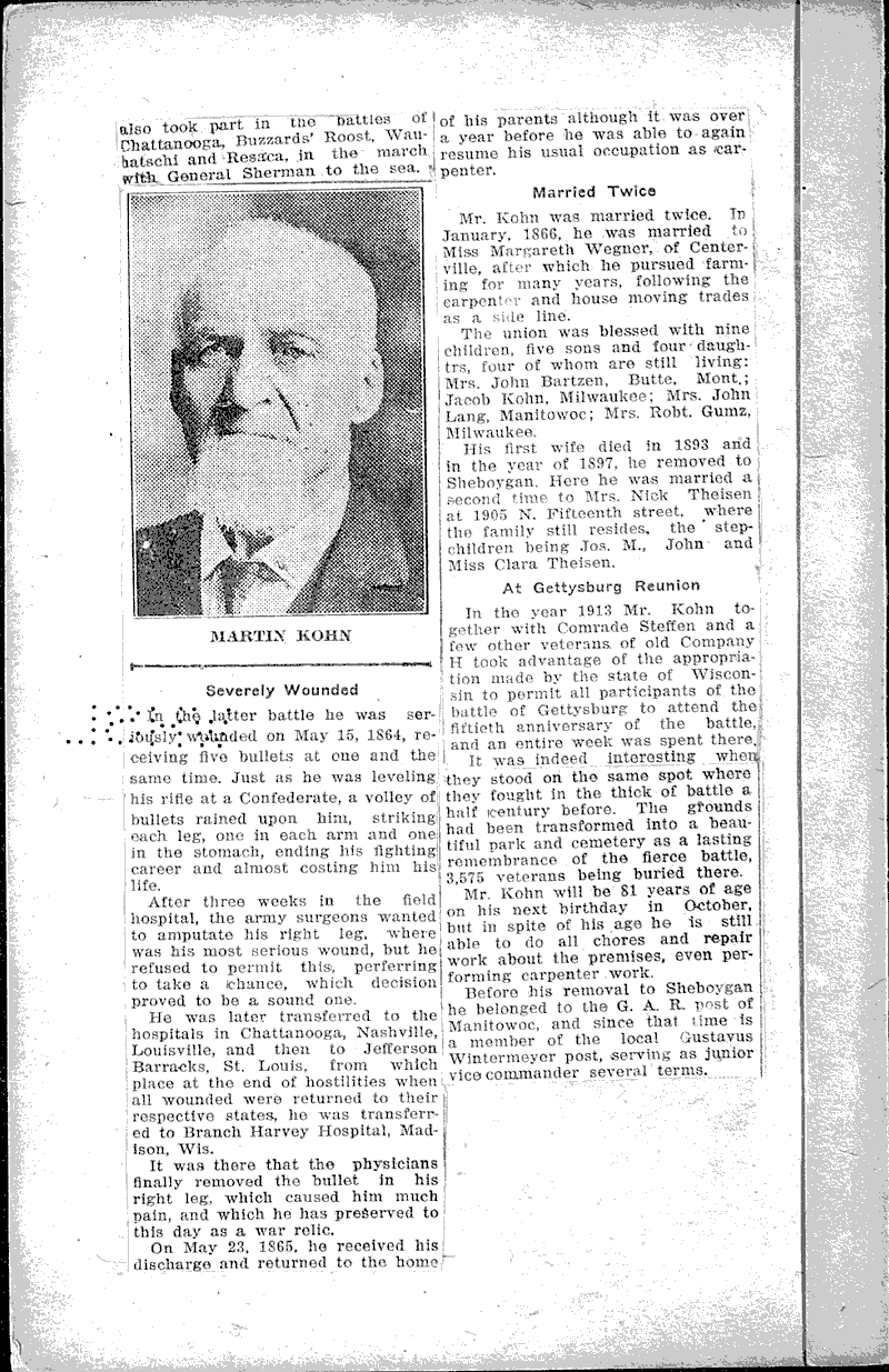  Source: Sheboygan Press Topics: Civil War Date: 1921-09-01