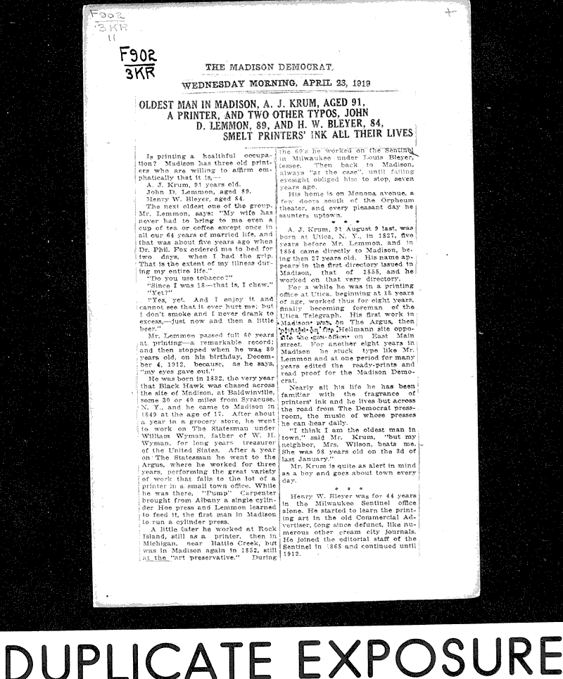  Source: Madison Democrat Date: 1919-04-23