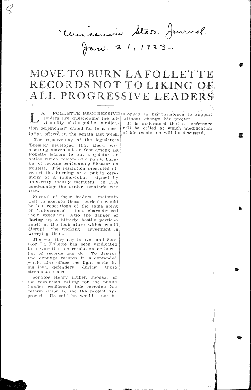  Source: Wisconsin State Journal Date: 1923-01-17