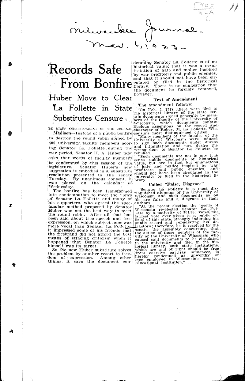  Source: Wisconsin State Journal Date: 1923-01-17