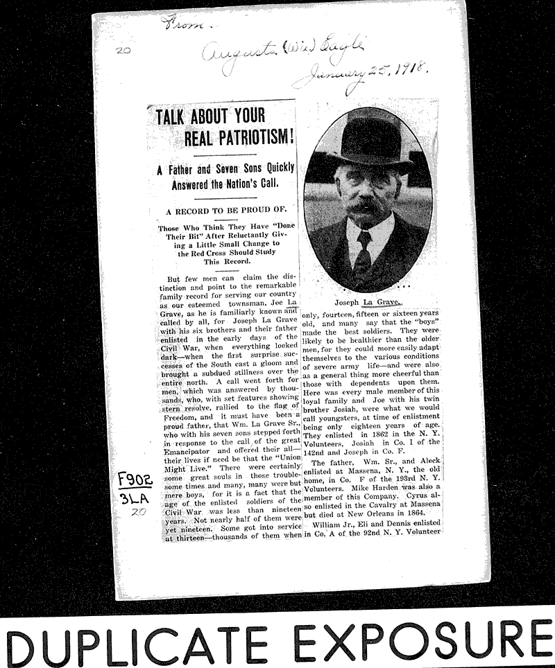  Source: Augusta Eagle Date: 1918-01-25