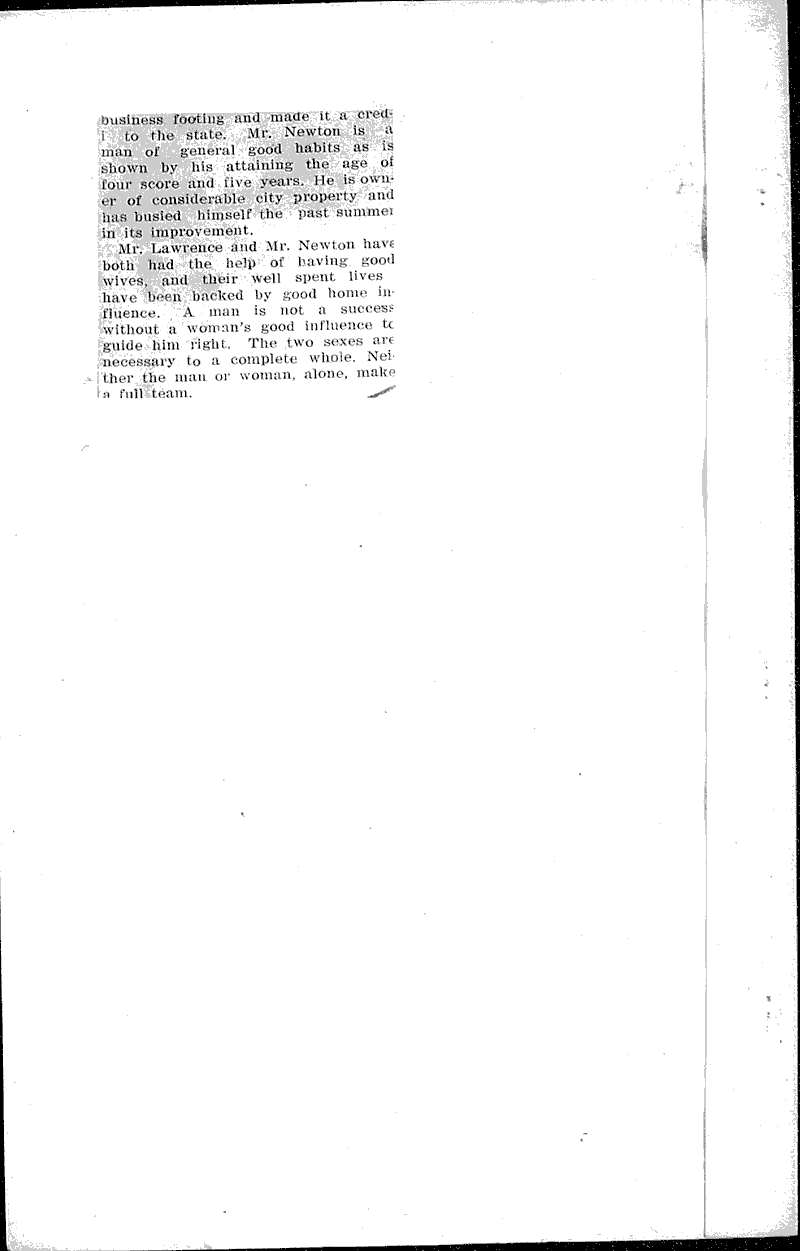 Two old timers; two useful men Newspaper Article/Clipping Wisconsin