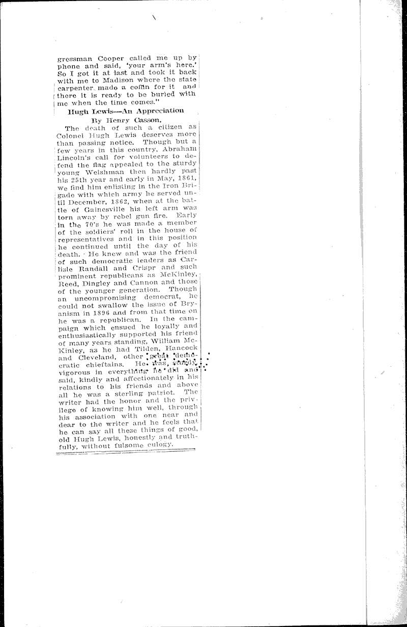 Source: Madison Democrat Topics: Civil War Date: 1919-08-15