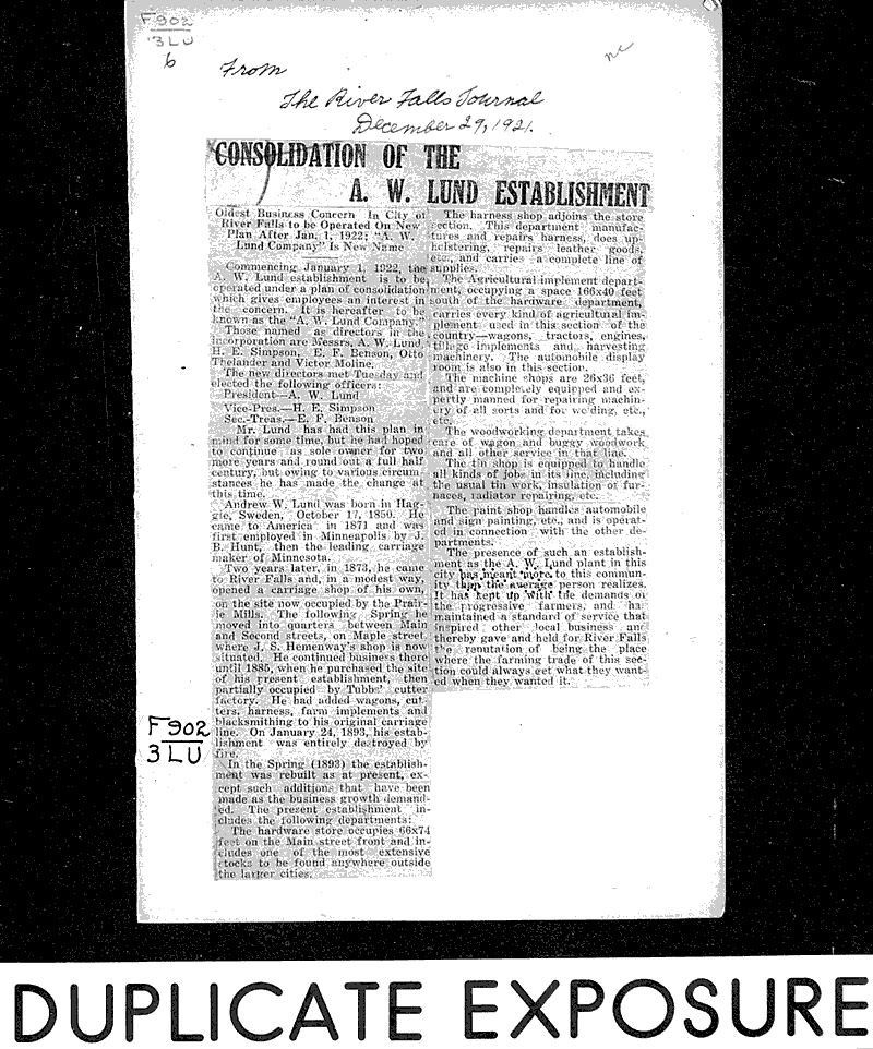  Source: River Falls Journal Date: 1921-12-29