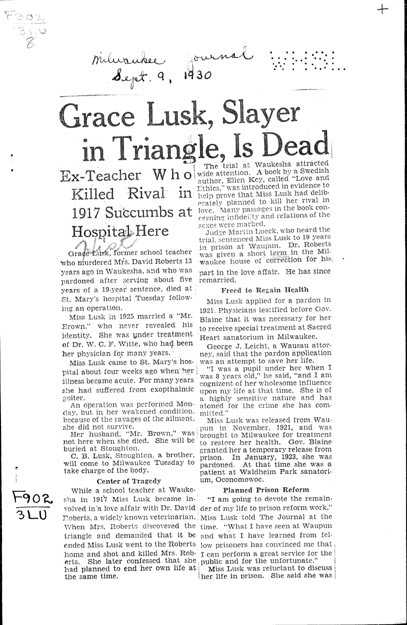  Source: Milwaukee Journal Date: 1930-09-09