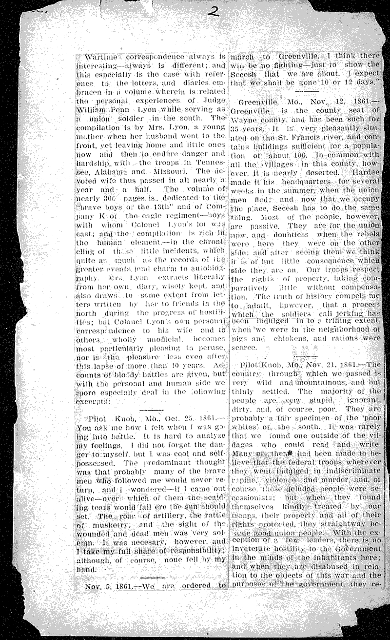  Source: Madison Democrat Topics: Civil War Date: 1907-10-13