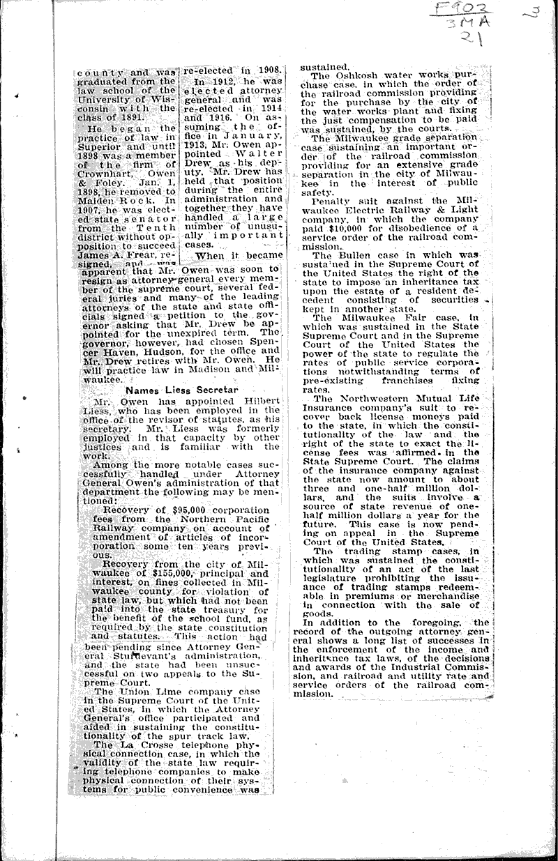  Source: Wisconsin State Journal Topics: Government and Politics Date: 1918-01-06