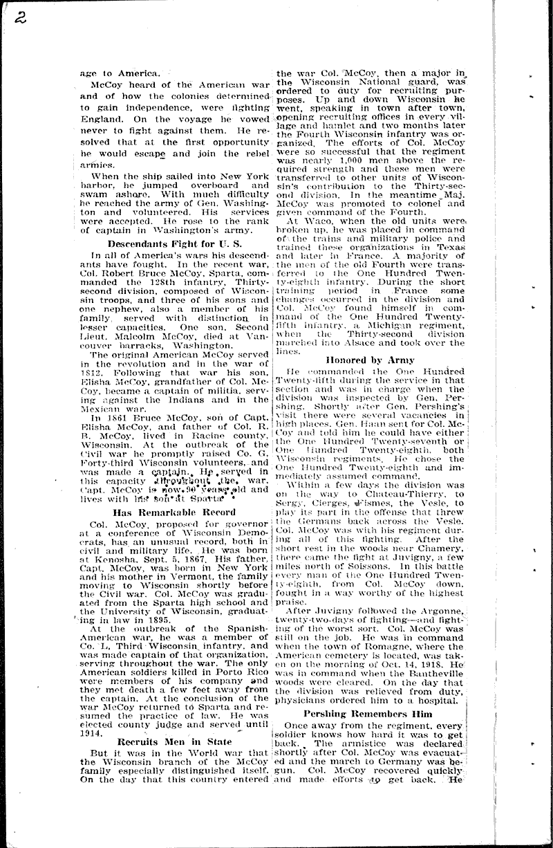 A remarkable family and its notable head Topics: Wars Date: 1920-07-25