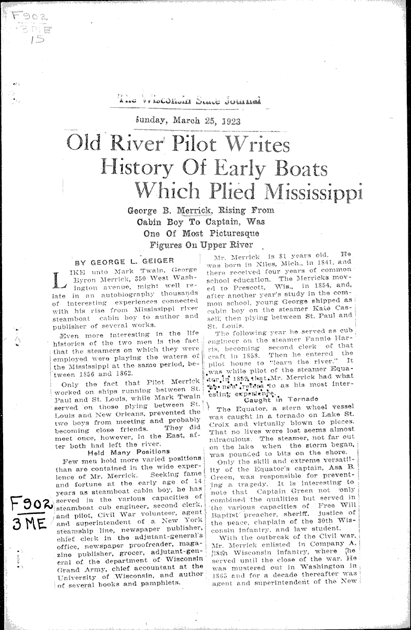  Source: Wisconsin State Journal Topics: Transportation Date: 1923-03-25