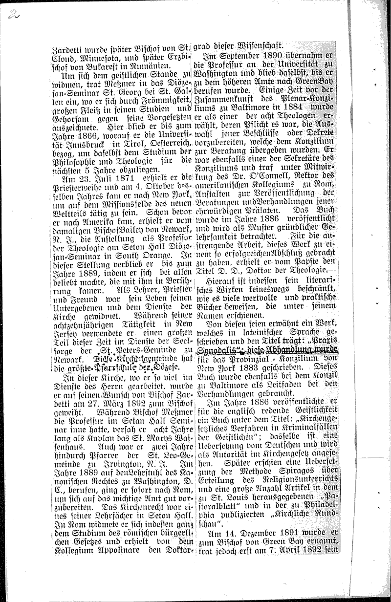  Source: Milwaukee Germania - Herald Topics: Church History Date: 1916-07-23