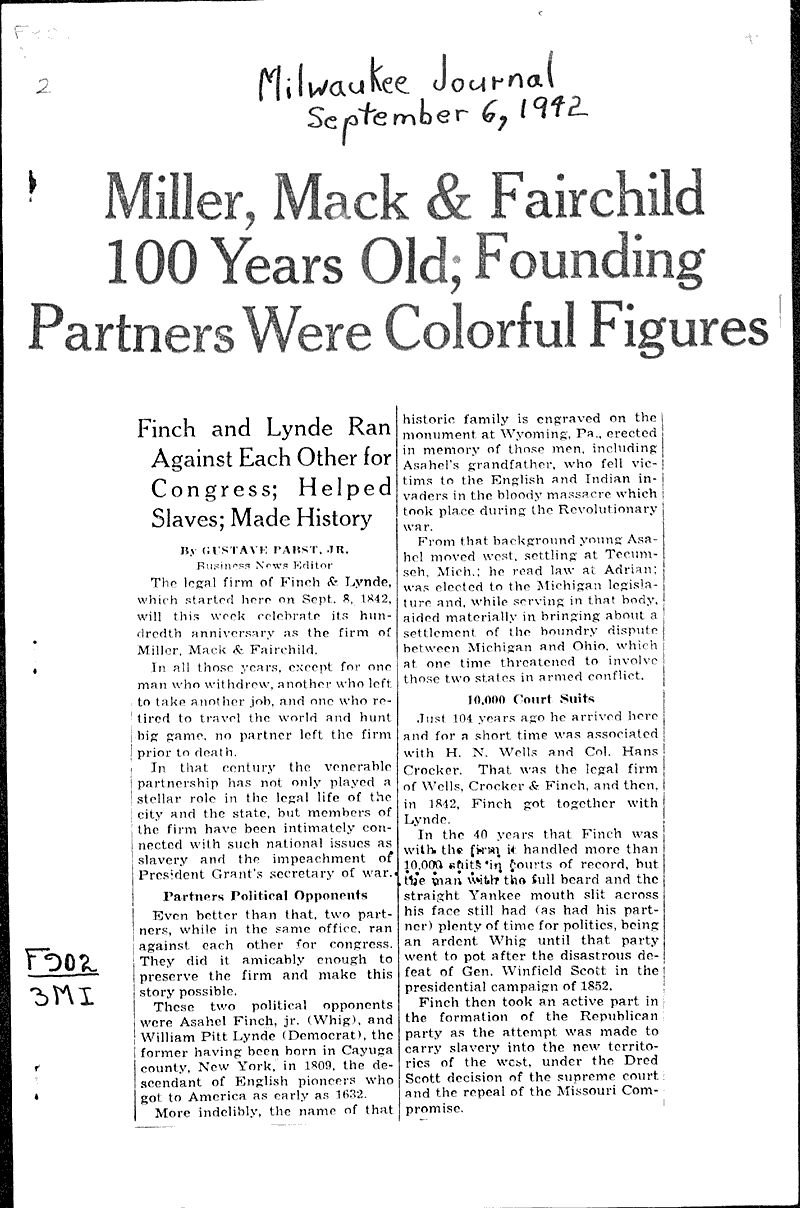  Source: Milwaukee Journal Topics: Government and Politics Date: 1942-09-06