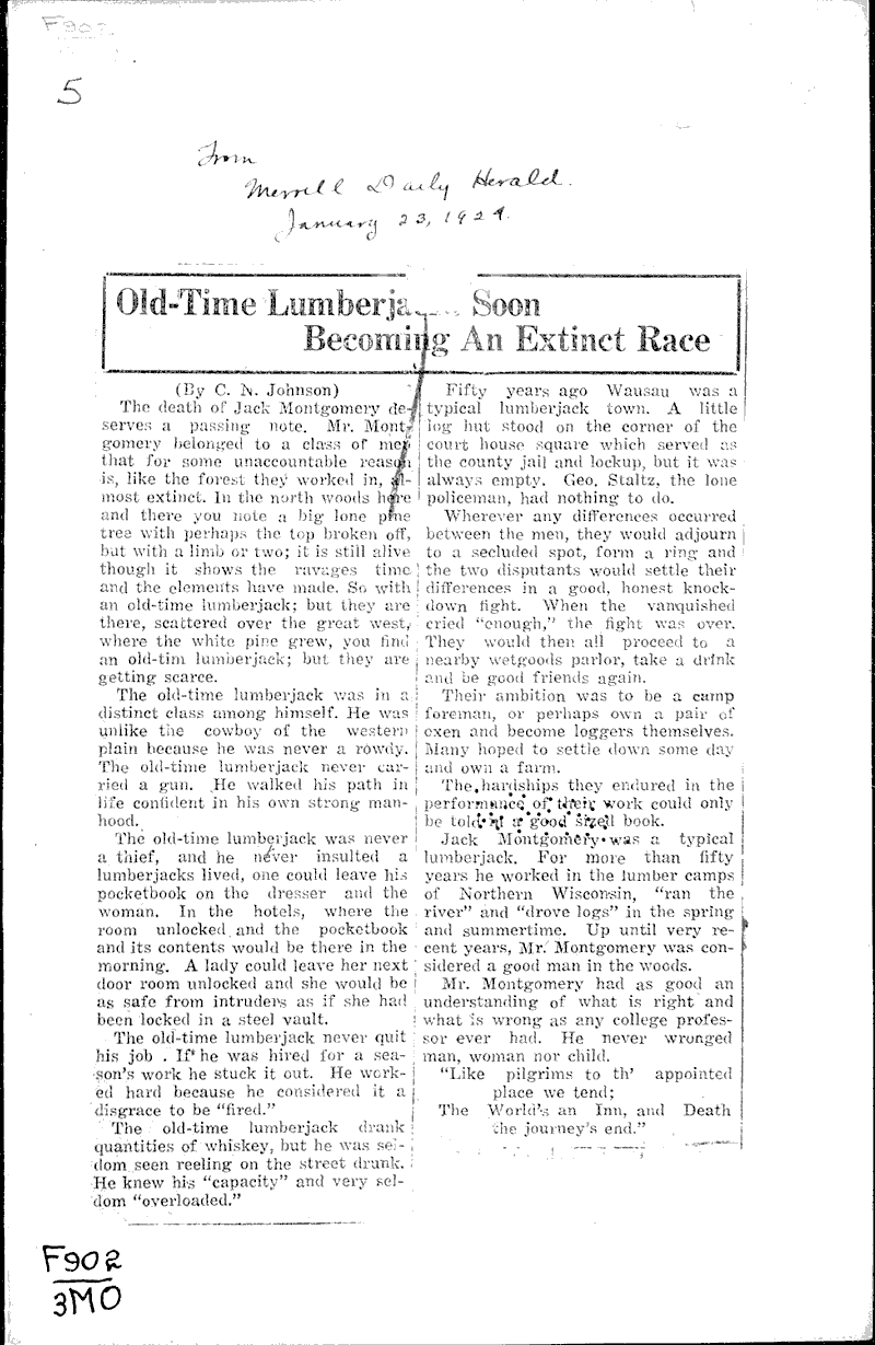  Source: Merrill Daily Herald Date: 1929-01-23