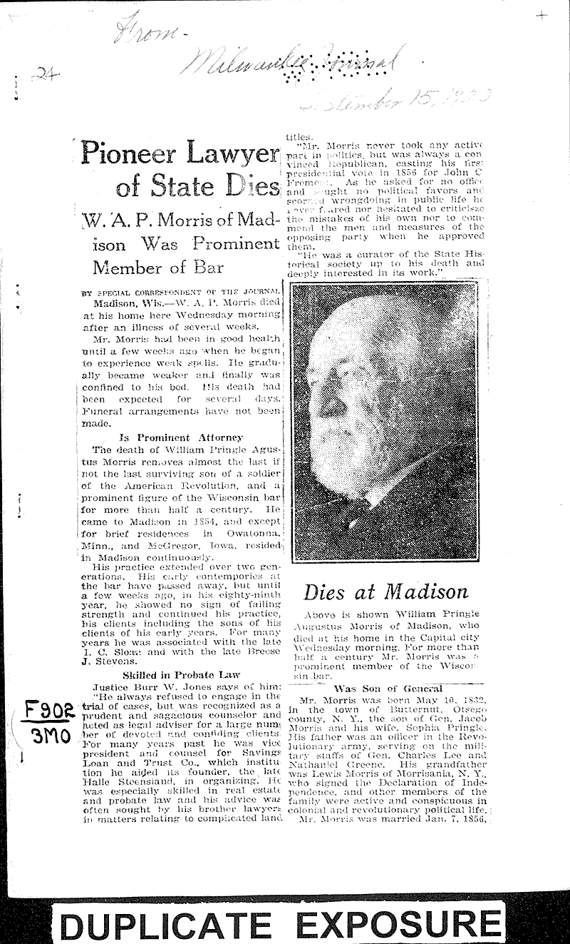  Source: Milwaukee Journal Date: 1920-09-15