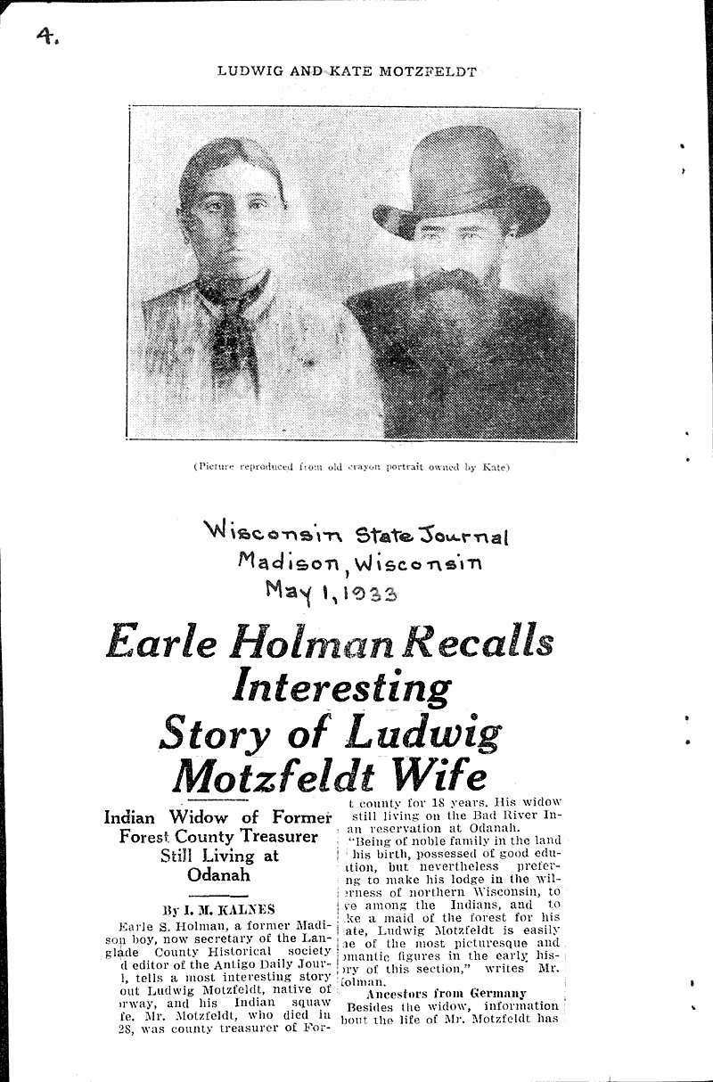  Source: Wisconsin State Journal Date: 1933-05-01