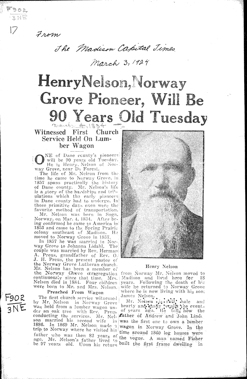  Source: Madison Capital Times Date: 1924-03-03