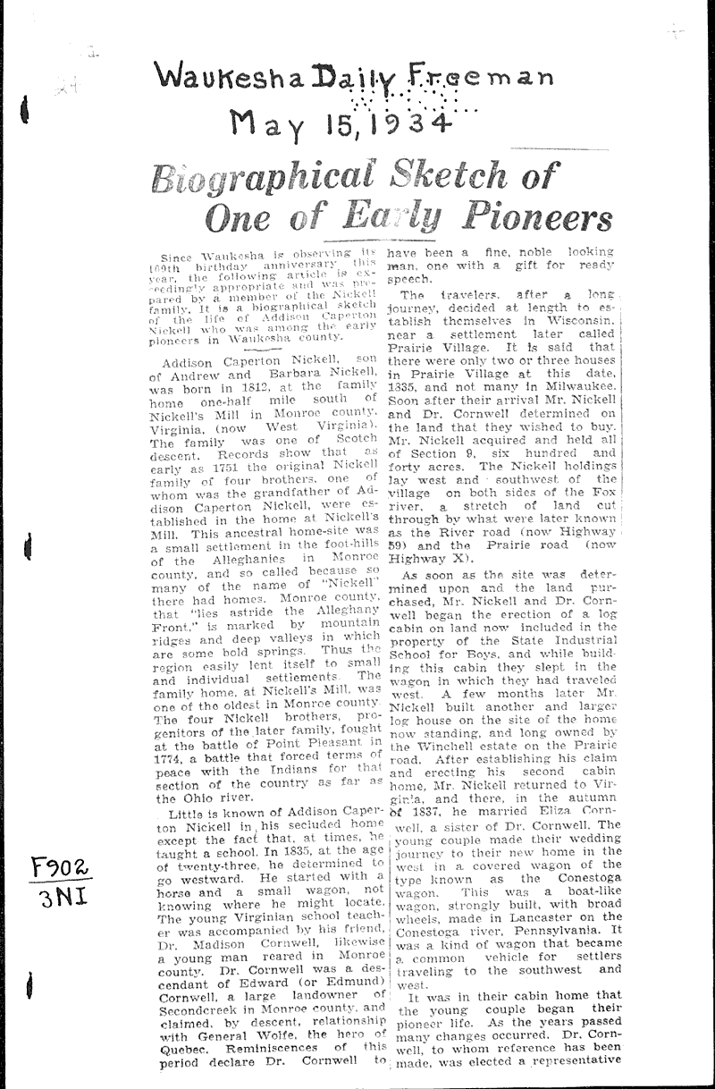  Source: Waukesha Freeman Date: 1934-05-15
