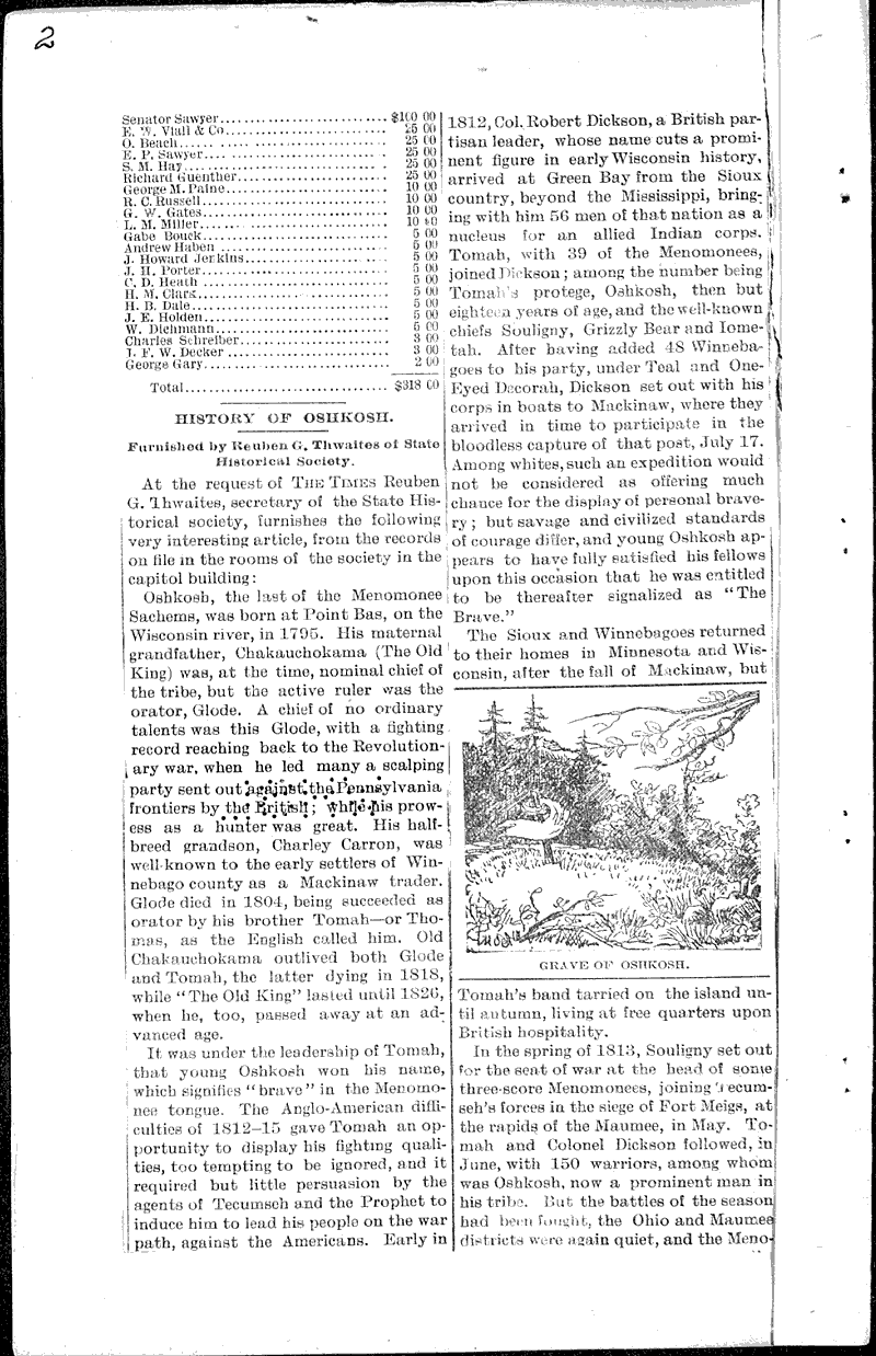  Source: Oshkosh Times Topics: Indians and Native Peoples Date: 1888-06-03