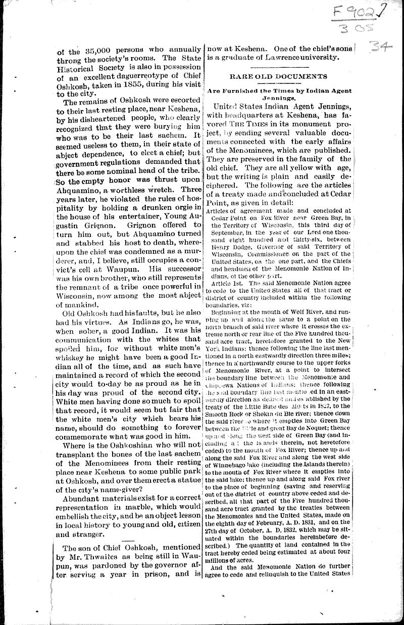  Source: Oshkosh Times Topics: Indians and Native Peoples Date: 1888-06-03