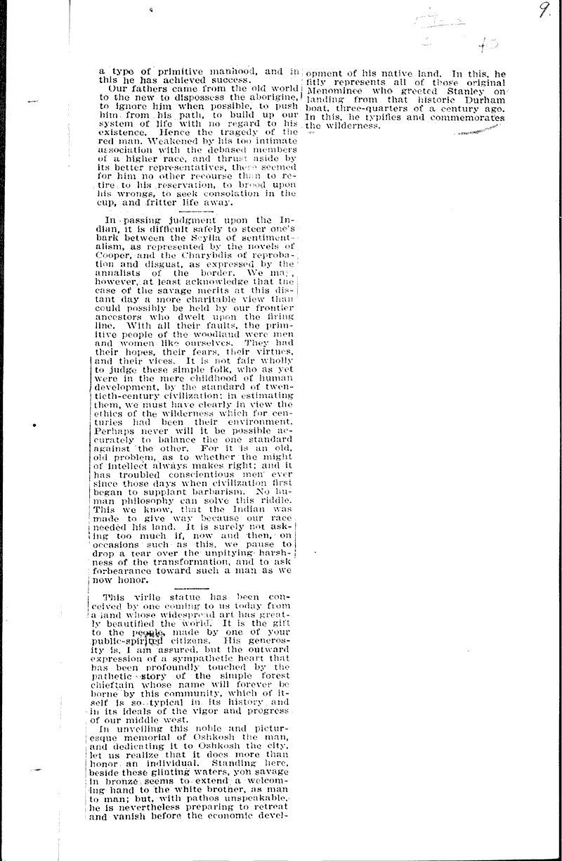  Source: Oshkosh Daily Northwestern Topics: Indians and Native Peoples Date: 1911-06-21