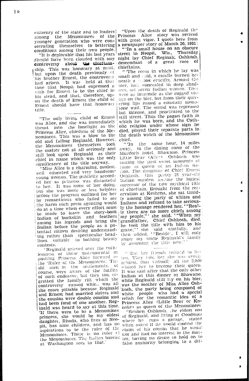  Source: Oshkosh Daily Northwestern Topics: Indians and Native Peoples Date: 1932-10-01