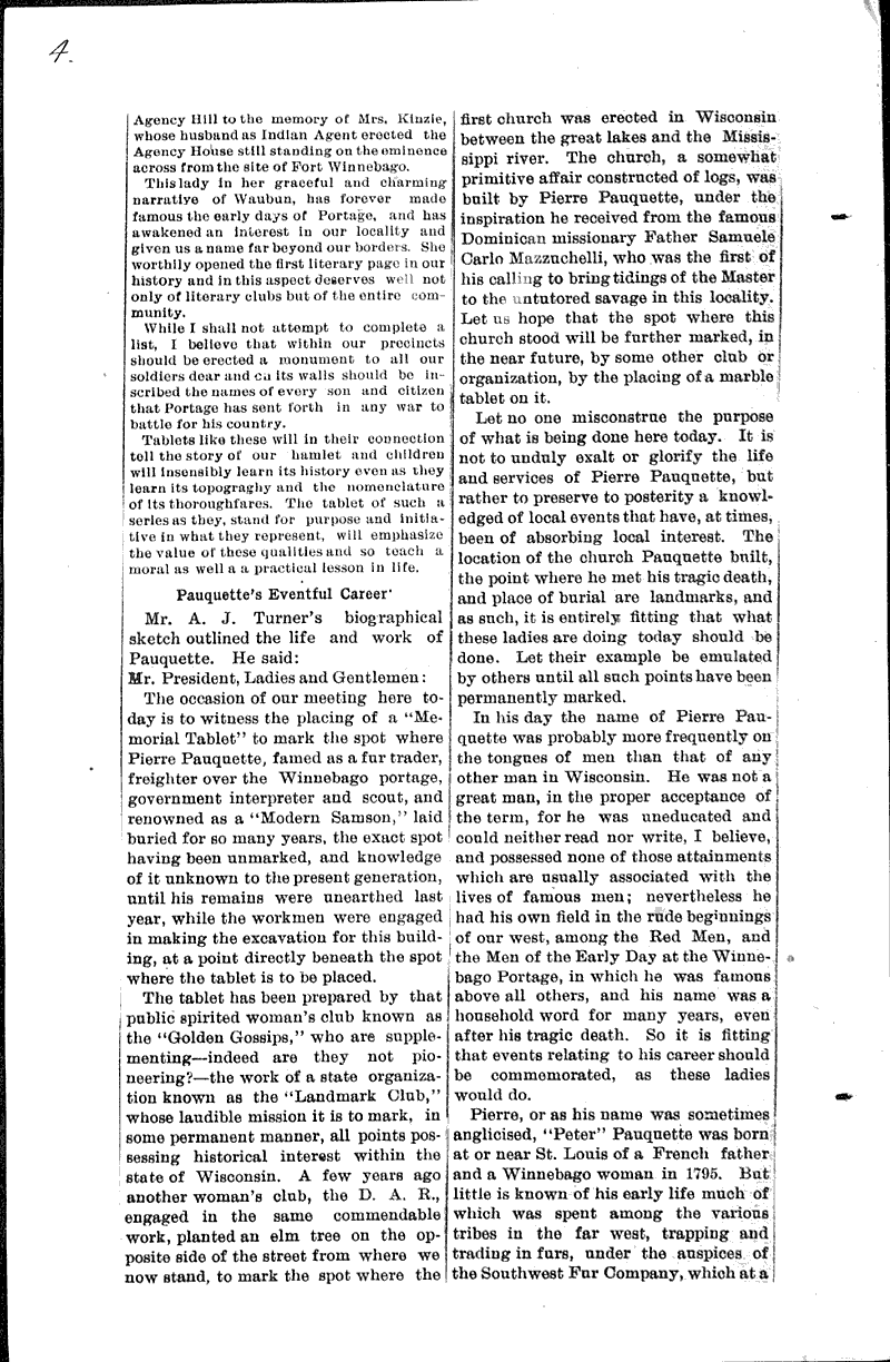  Source: Portage Democrat Date: 1905-04-12