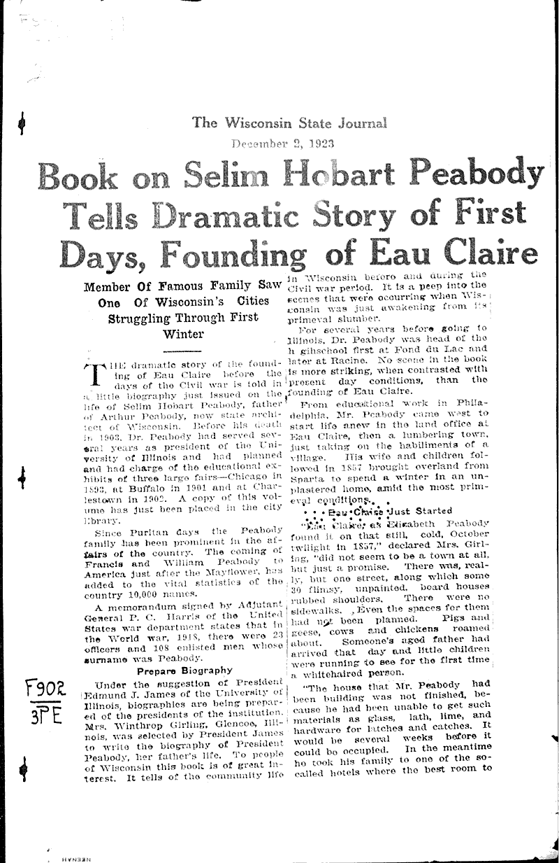 Source: Wisconsin State Journal Topics: Voyages and Travels Date: 1923-12-02