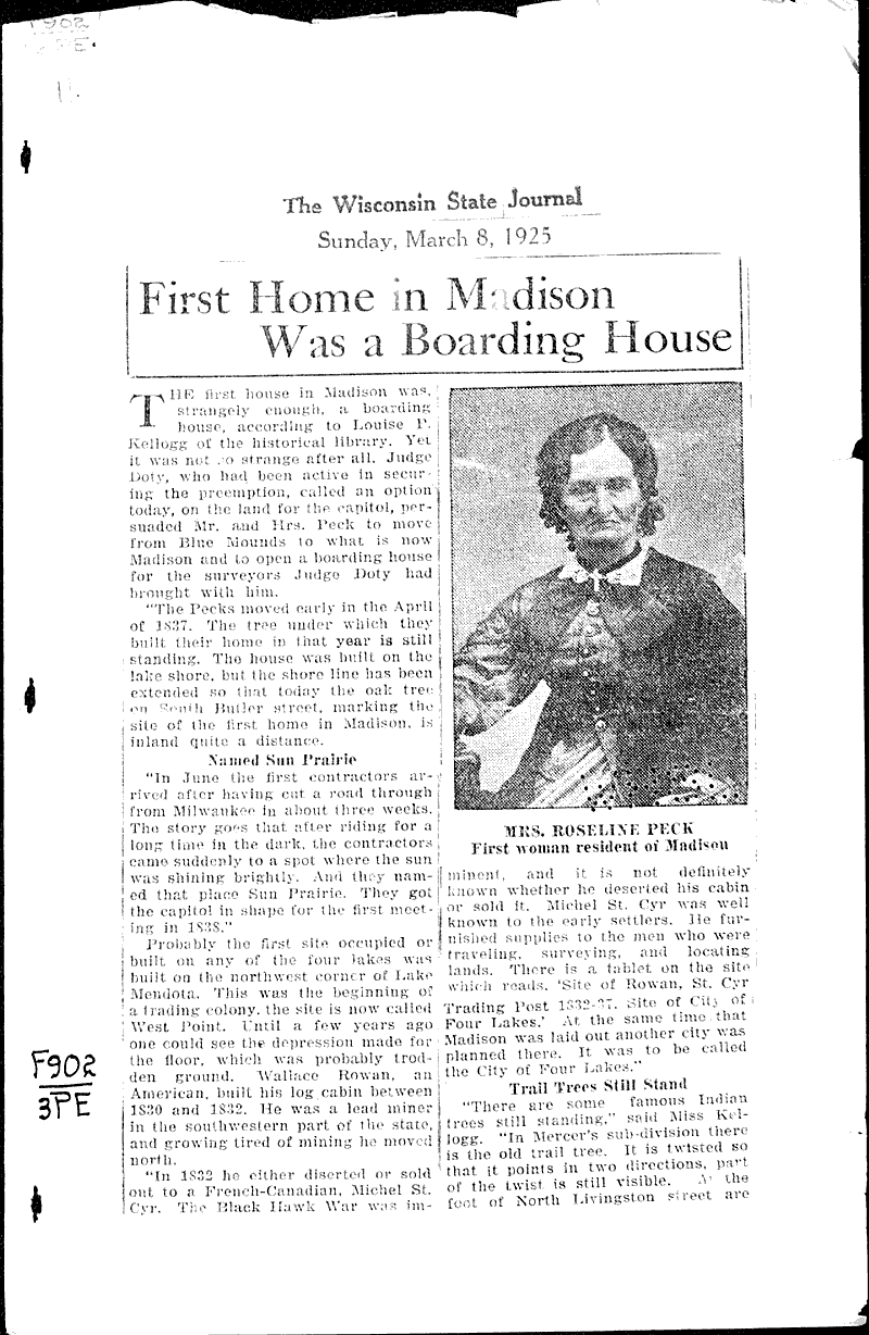  Source: Wisconsin State Journal Date: 1925-03-08